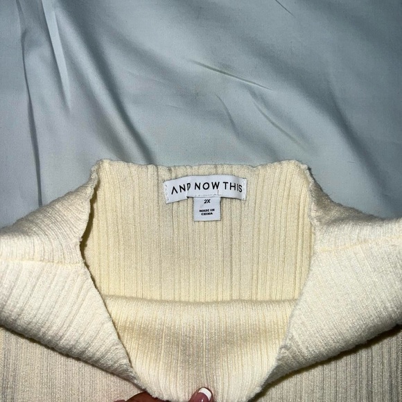 Cream Ribbed Tank Top - Picture 4 of 7